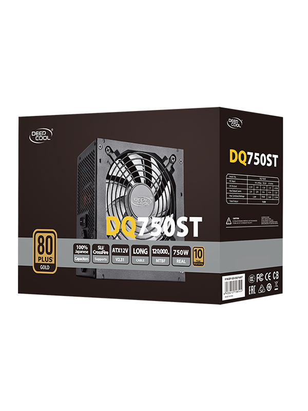 DeepCool DQ750ST 80 Plus Gold 750 Watts Power Supply - DP-GD-DQ750ST